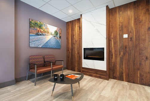 Waiting room at MGD Lawyers Family Law firm